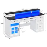 BTHFST 59.1″ Executive Desk with File Drawer, photograph 2 of 8 published for this piece