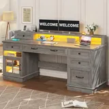 BTHFST 59.1″ Executive Desk with File Drawer, photograph 7 of 8 published for this piece