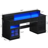 BTHFST 59.1″ Executive Desk with File Drawer, photograph 2 of 8 published for this piece