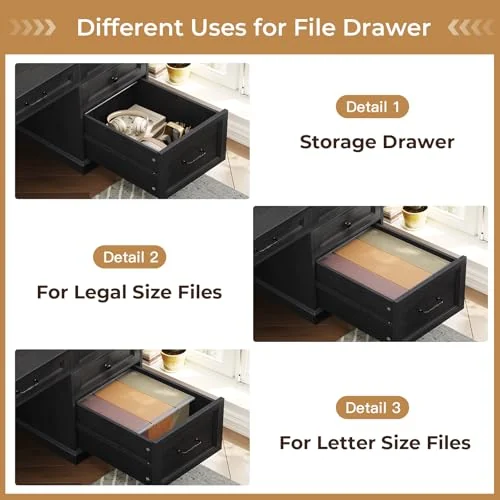 BTHFST 59.1″ Executive Desk with File Drawer, photograph 4 of 8 published for this piece