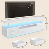BTHFST 63″ LED Tv Stand for Living Room with, photograph 2 of 7 published for this piece