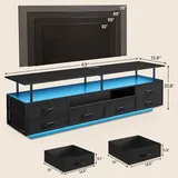 BTHFST 63″ LED Tv Stand for Living Room with, photograph 2 of 7 published for this piece