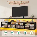 BTHFST 63″ LED Tv Stand for Living Room with, photograph 5 of 7 published for this piece