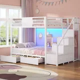BTHFST Bunk Bed Full Over Full with Stairs, photograph 9 of 9 published for this piece