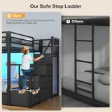 BTHFST Bunk Bed Full Over Full with Stairs, photograph 3 of 9 published for this piece