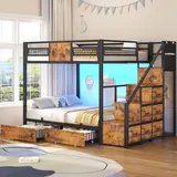 BTHFST Bunk Bed Full Over Full with Stairs, photograph 9 of 9 published for this piece