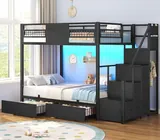 BTHFST Bunk Bed Twin Over Twin with Stairs, photograph 9 of 9 published for this piece