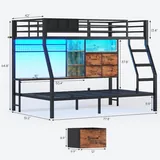 BTHFST Bunk Bed Twin Over Twin with Charging Station, photograph 2 of 9 published for this piece