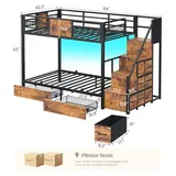 BTHFST Bunk Bed Twin Over Twin with Stairs, photograph 2 of 9 published for this piece