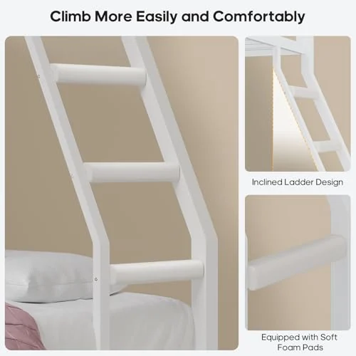 BTHFST Bunk Bed Twin Over Twin with Charging Station, photograph 5 of 9 published for this piece