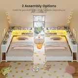 BTHFST Corner Bed Frame with Charging Station & Led, photograph 5 of 8 published for this piece