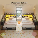 BTHFST Corner Bed Frame with Charging Station & Led, photograph 6 of 8 published for this piece