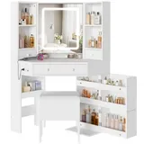 BTHFST Corner Vanity Desk with Lights and Charging Station, photograph 8 of 8 published for this piece