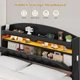 BTHFST Floating Bed Frame Full Size with Hidden Storage, photograph 3 of 7 published for this piece
