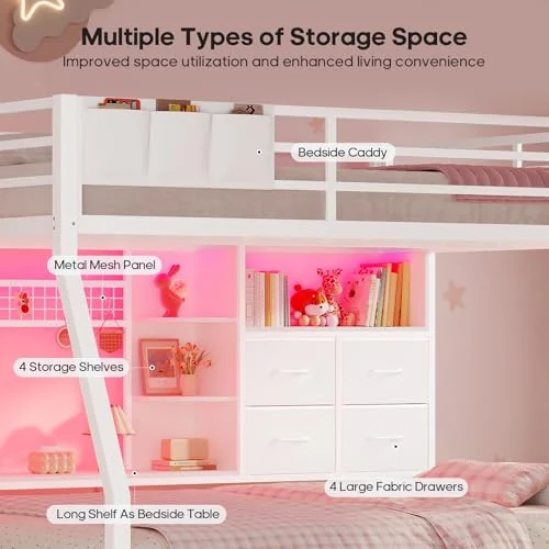 BTHFST Full Over Full Bunk Beds with Charging Station, photograph 3 of 9 published for this piece