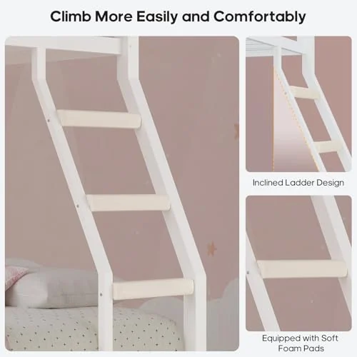 BTHFST Full Over Full Bunk Beds with Charging Station, photograph 6 of 9 published for this piece