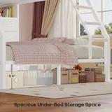 BTHFST Full Over Full Bunk Beds with Charging Station, photograph 8 of 9 published for this piece