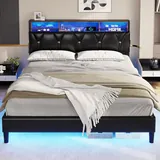 BTHFST Full Size Bed Frame with LED Lights &, photograph 6 of 7 published for this piece