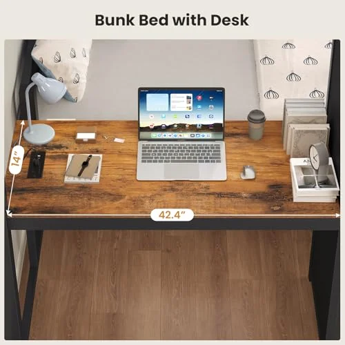 BTHFST Full Size Bunk Bed with Desk, photograph 3 of 9 published for this piece