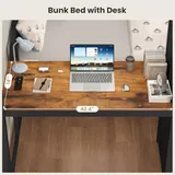 BTHFST Full Size Bunk Bed with Desk, photograph 3 of 9 published for this piece