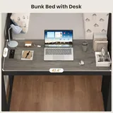 BTHFST Full Size Bunk Bed with Desk, photograph 3 of 9 published for this piece