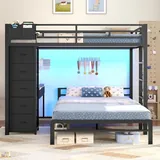 BTHFST Full Size Bunk Bed with Desk, photograph 7 of 9 published for this piece
