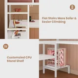 BTHFST Full Size Loft Bed with Desk and Storage, photograph 7 of 9 published for this piece