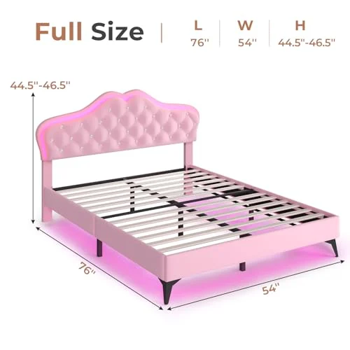 BTHFST Girls LED Full Bed Frame, photograph 2 of 8 published for this piece