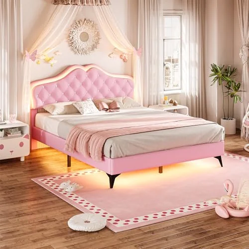 BTHFST Girls LED Full Bed Frame, photograph 3 of 8 published for this piece
