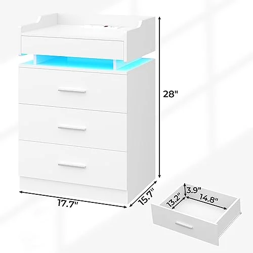 BTHFST LED Nightstand Set of 2, photograph 2 of 7 published for this piece