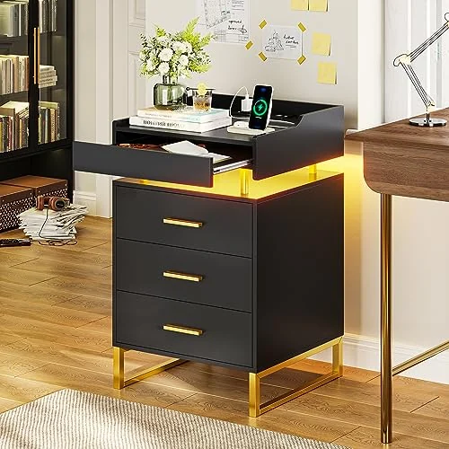 BTHFST LED Nightstand with Charging Station, photograph 7 of 8 published for this piece