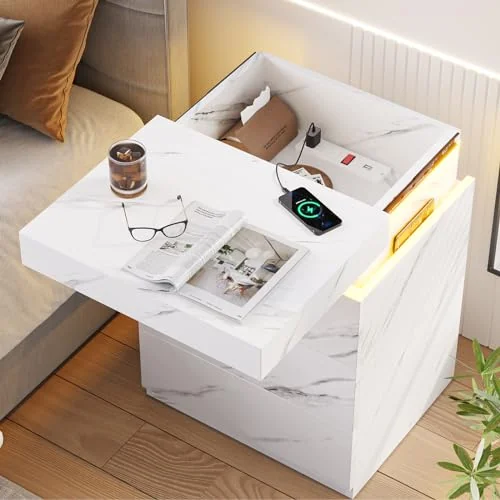 BTHFST LED Nightstands Set of 2, photograph 3 of 9 published for this piece