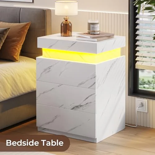BTHFST LED Nightstands Set of 2, photograph 5 of 9 published for this piece
