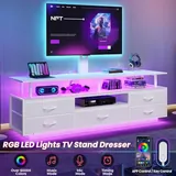 BTHFST LED TV Stand with Mount for Living Room, photograph 2 of 8 published for this piece