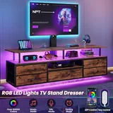 BTHFST LED TV Stand with Mount for Living Room, photograph 2 of 8 published for this piece