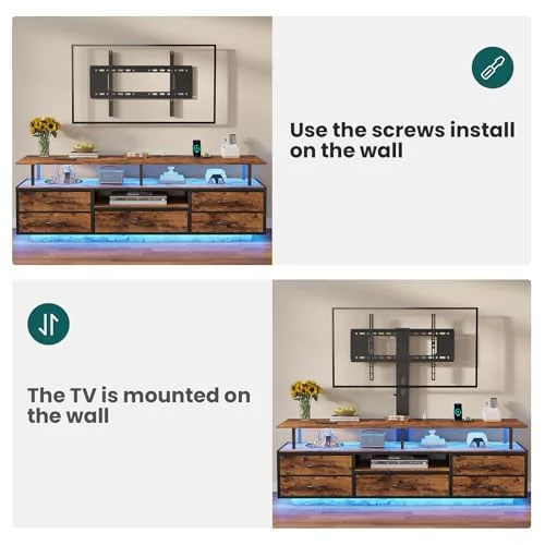 BTHFST LED TV Stand with Mount for Living Room, photograph 6 of 8 published for this piece