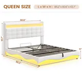 BTHFST Lift Up Queen Size Bed Frame with Storage, photograph 2 of 8 published for this piece