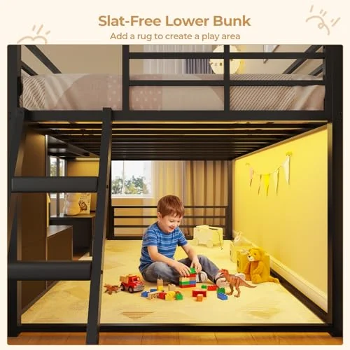 BTHFST Low Bunk Bed Twin Over Twin with 8, photograph 5 of 9 published for this piece