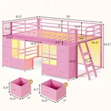 BTHFST Low Bunk Bed Twin Over Twin with 8, photograph 2 of 9 published for this piece