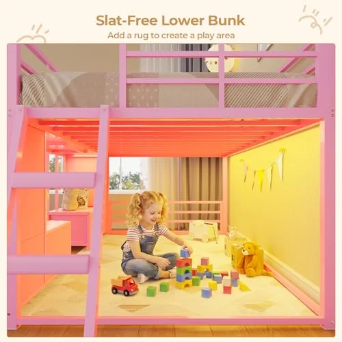 BTHFST Low Bunk Bed Twin Over Twin with 8, photograph 5 of 9 published for this piece