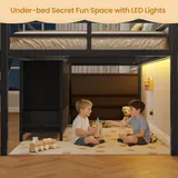 BTHFST Low LED Loft Bed Twin Size with Storage, photograph 7 of 8 published for this piece