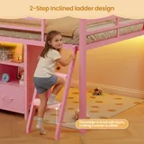 BTHFST Low LED Loft Bed Twin Size with Storage, photograph 8 of 8 published for this piece
