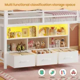 BTHFST Low LED Loft Bed Twin Size with Storage, photograph 3 of 8 published for this piece