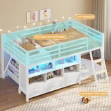 BTHFST Low LED Loft Bed Twin Size with Storage, photograph 6 of 8 published for this piece