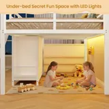 BTHFST Low LED Loft Bed Twin Size with Storage, photograph 7 of 8 published for this piece