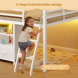 BTHFST Low LED Loft Bed Twin Size with Storage, photograph 8 of 8 published for this piece