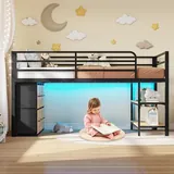 BTHFST Low Loft Bed Twin Size with 6 Storage, photograph 3 of 8 published for this piece