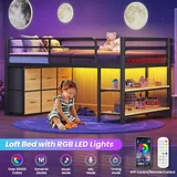 BTHFST Low Loft Bed Twin Size with 6 Storage, photograph 4 of 8 published for this piece