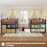 BTHFST Low Loft Bed Twin Size with 6 Storage, photograph 8 of 8 published for this piece