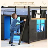 BTHFST Low Loft Bed Twin Size with 14 Storage, photograph 7 of 9 published for this piece